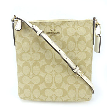 Coach Shoulder Bag F58309 Pvc, Leather White Women