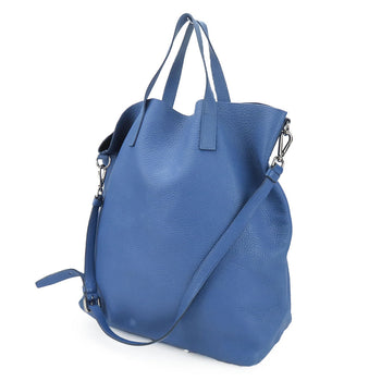 Prada Tote Bag Leather Blue Women
