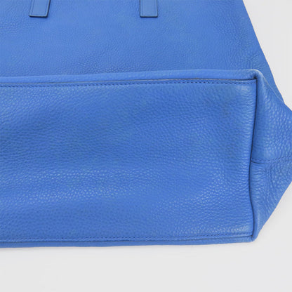 Prada Tote Bag Leather Blue Women