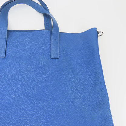 Prada Tote Bag Leather Blue Women