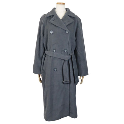 Max Mara Trench Coat Wool, Cashmere, Rayon Dark Gray Women