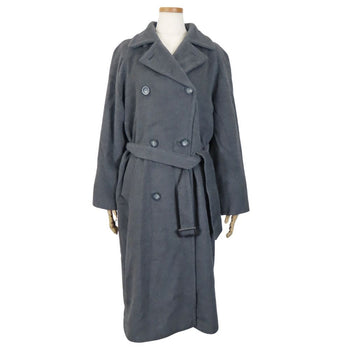 Max Mara Trench Coat Wool, Cashmere, Rayon Dark Gray Women