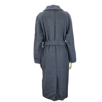 Max Mara Trench Coat Wool, Cashmere, Rayon Dark Gray Women