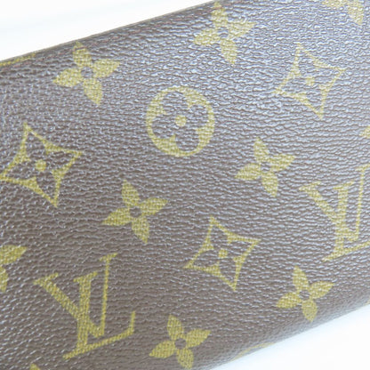 Louis Vuitton Long Wallet Purse M61727 Monogram Brown Porto Monezup Women