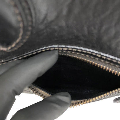 Celine Handbag Leather Black Luggage Micro Shopper Women