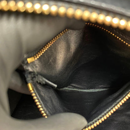 Celine Handbag Leather Black Luggage Micro Shopper Women