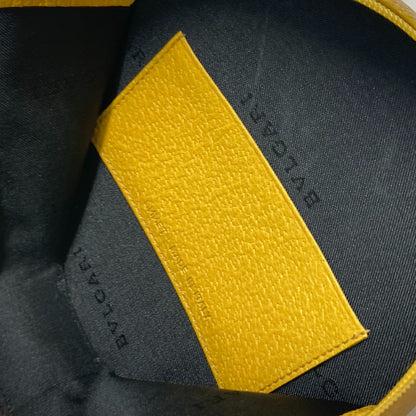 Bvlgari Shoulder Bag Leather Yellow Round Shape B-Zero1 Round Women