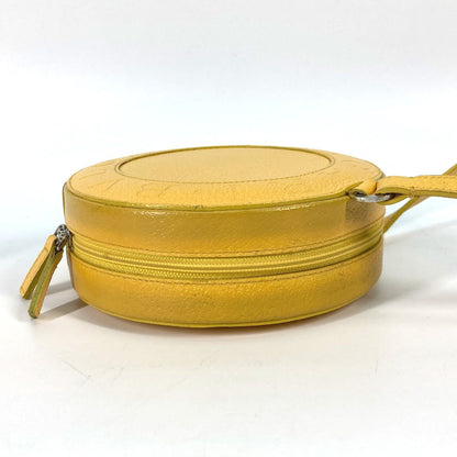 Bvlgari Shoulder Bag Leather Yellow Round Shape B-Zero1 Round Women