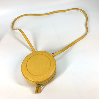 Bvlgari Shoulder Bag Leather Yellow Round Shape B-Zero1 Round Women
