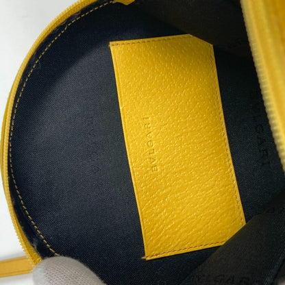 Bvlgari Shoulder Bag Leather Yellow Round Shape B-Zero1 Round Women