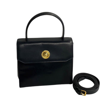 Celine Shoulder Bag Leather Black Star Ball Women