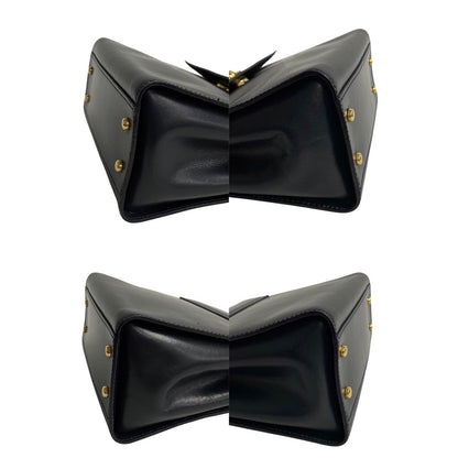 Celine Shoulder Bag Leather Black Star Ball Women