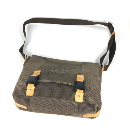 Louis Vuitton Shoulder Bag M93077 Damier Jean Canvas Khaki Damier Jean Roux Unisex(Unisex)