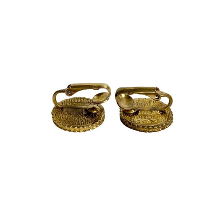 Chanel Earring Gold Plated Gold Women