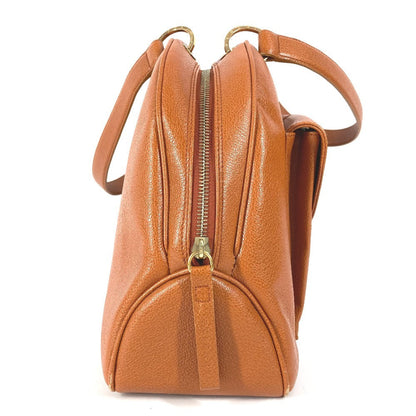 Bvlgari Shoulder Bag Leather Brown Bvlgari Bvlgari Logo Unisex(Unisex)