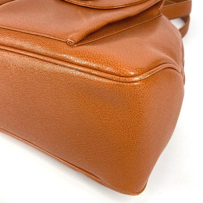 Bvlgari Shoulder Bag Leather Brown Bvlgari Bvlgari Logo Unisex(Unisex)