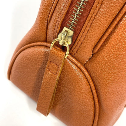 Bvlgari Shoulder Bag Leather Brown Bvlgari Bvlgari Logo Unisex(Unisex)