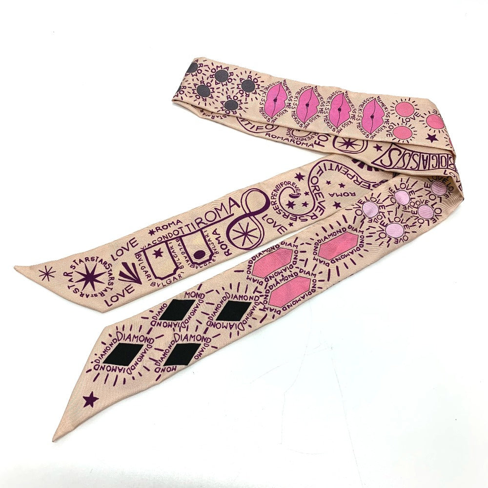 Bvlgari Scarf Silk Pink Omotesando Limited Pop (Up) Cone Onomato Bulgari Women