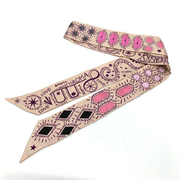 Bvlgari Scarf Silk Pink Omotesando Limited Pop (Up) Cone Onomato Bulgari Women