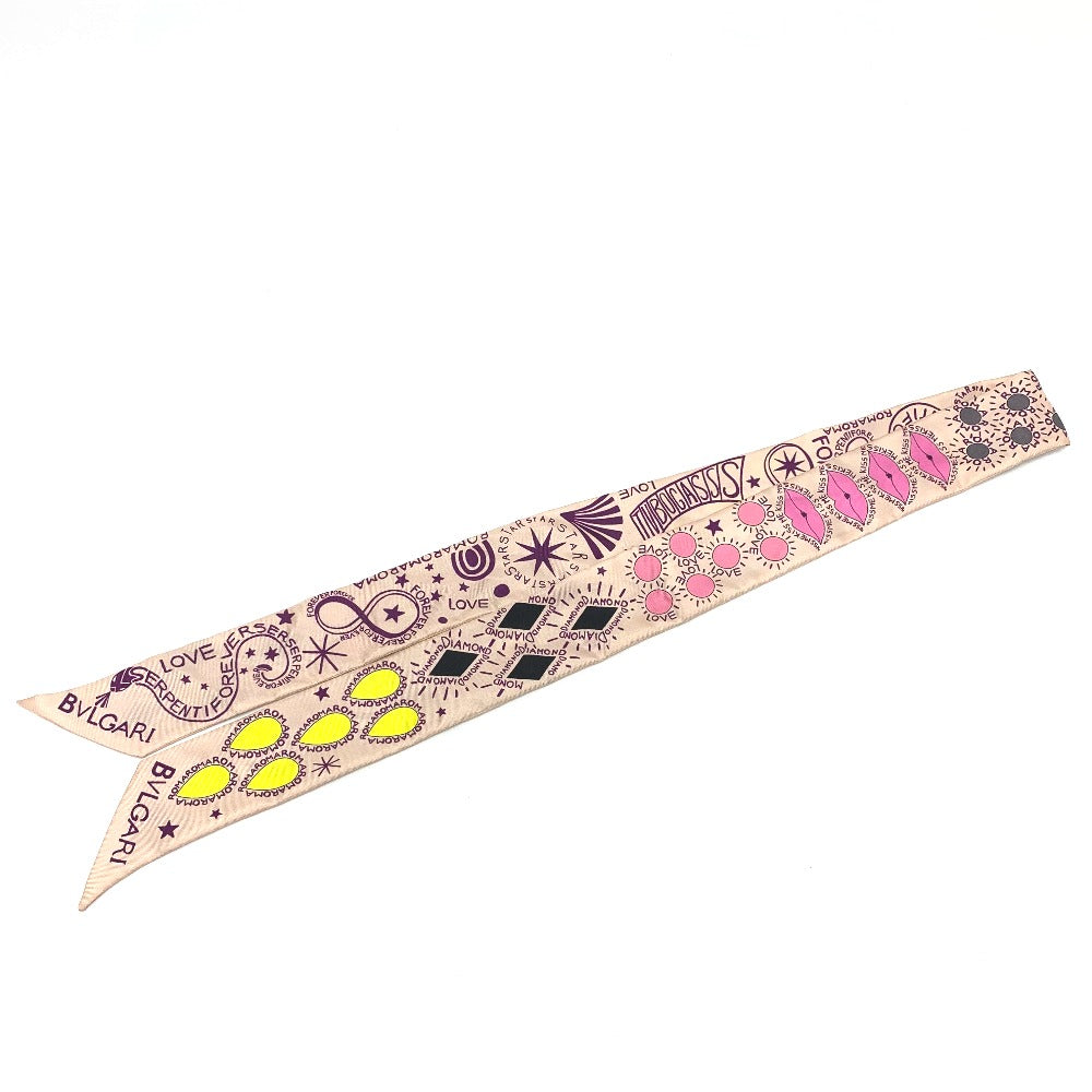 Bvlgari Scarf Silk Pink Omotesando Limited Pop (Up) Cone Onomato Bulgari Women