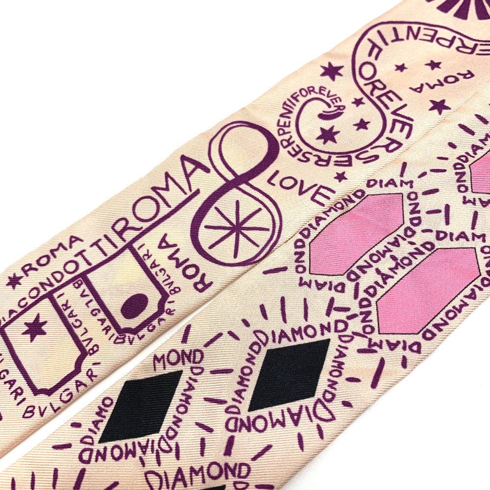 Bvlgari Scarf Silk Pink Omotesando Limited Pop (Up) Cone Onomato Bulgari Women