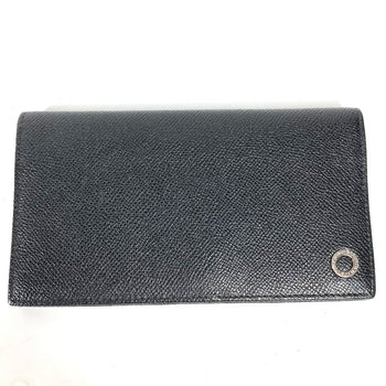 Bvlgari Long Wallet Purse Leather Black Long Wallet Bulgari Bulgari Mens
