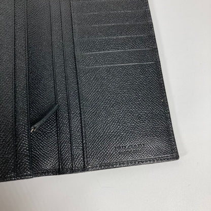 Bvlgari Long Wallet Purse Leather Black Long Wallet Bulgari Bulgari Mens