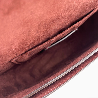 Coach Shoulder Bag C1430 Leather Brown Signature