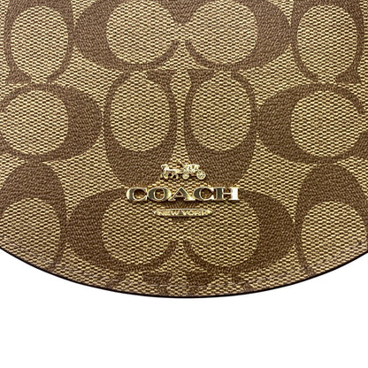 Coach Shoulder Bag C1430 Leather Brown Signature