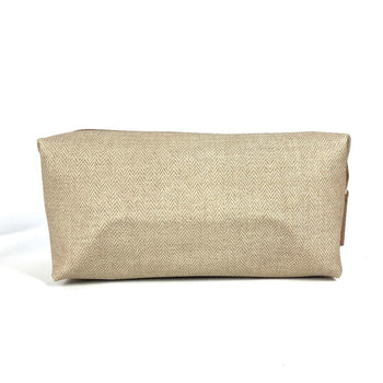Bvlgari Business Bag Leather / Pvc Beige S.Bulgari Logo Unisex(Unisex)