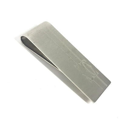 Cartier Money Clip Stainless Steel Silver Logo Mens