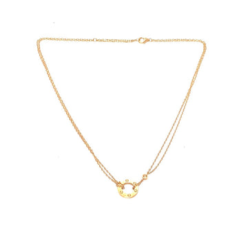 Cartier Necklace 18K Pink Gold Gold Love Circle Women