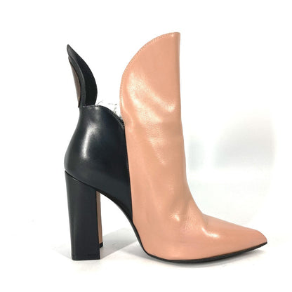 Louis Vuitton Boots Leather Black Shoes Shoes Monogram Heels By Color Women 35