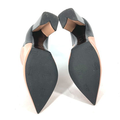 Louis Vuitton Boots Leather Black Shoes Shoes Monogram Heels By Color Women 35