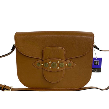 Yves Saint Laurent Shoulder Bag Leather Brown Women