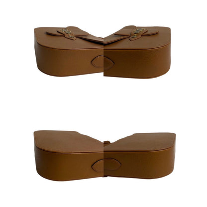 Yves Saint Laurent Shoulder Bag Leather Brown Women