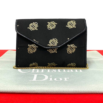 Dior Shoulder Bag Satin Black