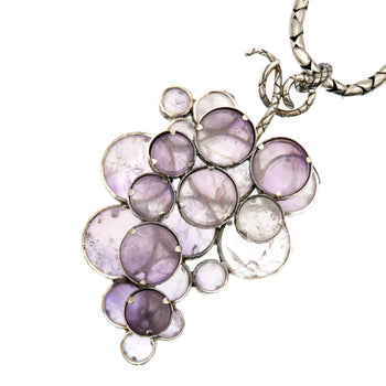 Bottegaveneta Necklace Amethyst, Silver925 Purple Grape Amethyst Women