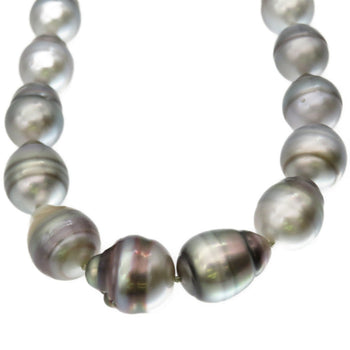 Jewelry Necklace Pearl, 14K White Gold Silver Tahitian Baroque Pearl Necklace/Earring Set Women