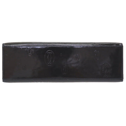 Cartier Handbag Patent Leather Black Happy Birthday Women