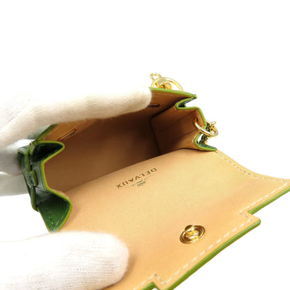 Delvaux Key Ring Leather Green Tempate Women