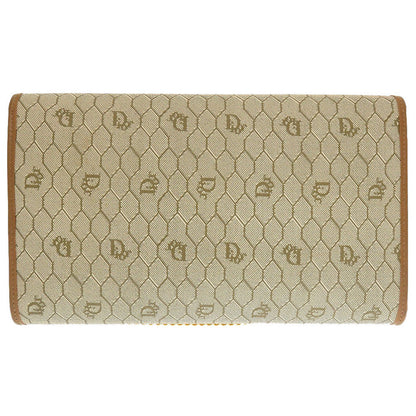 Christian Dior Shoulder Bag Pvc, Leather Beige Honeycomb Pattern Women