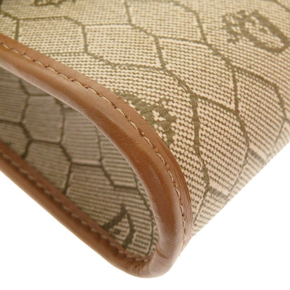 Christian Dior Shoulder Bag Pvc, Leather Beige Honeycomb Pattern Women