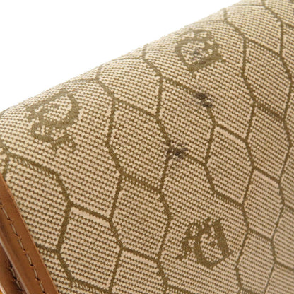 Christian Dior Shoulder Bag Pvc, Leather Beige Honeycomb Pattern Women