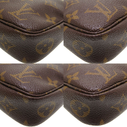 Louis Vuitton Pouch M51980 Monogram Canvas Brown Monogram Pochette Accessory Pouch Women