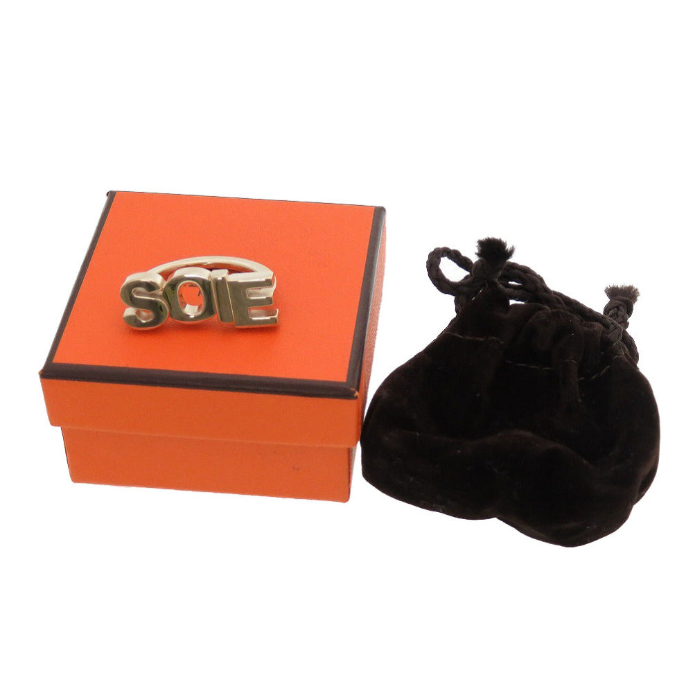 Hermes Scarf Ring Metal Gold Soie Women(Unisex)