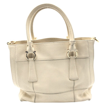 Salvatore Ferragamo Tote Bag Ey21 Leather Beige Tote Bag Handbag Women