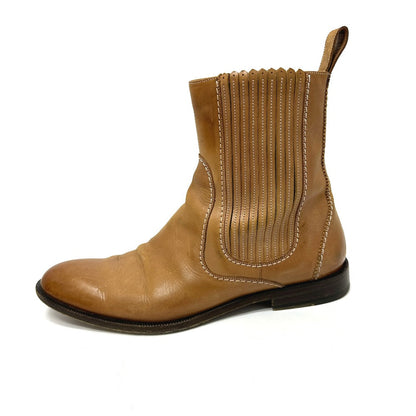 Bally Boots Leather Brown Side Gore 7 1/2