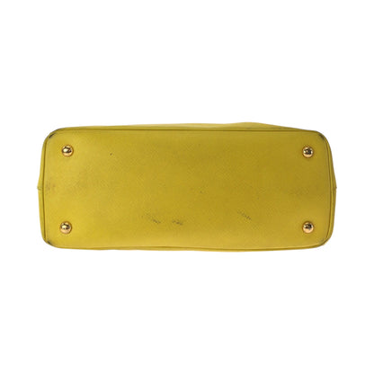 Prada Shoulder Bag Bn1874 Leather Yellow Gold Metal Shoulder Bag Handbag 2Way Safiano Women