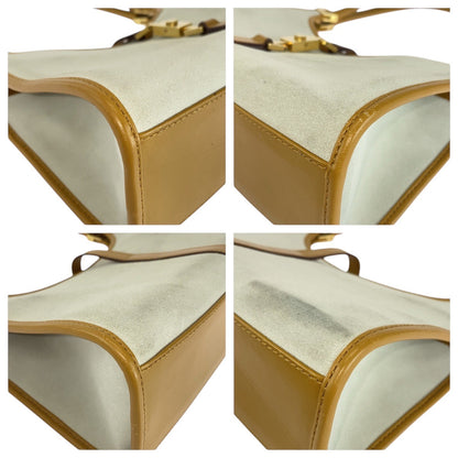 Gucci Shoulder Bag 002 1068 Suede, Leather Gray Camel Gold Metal Jackie Women